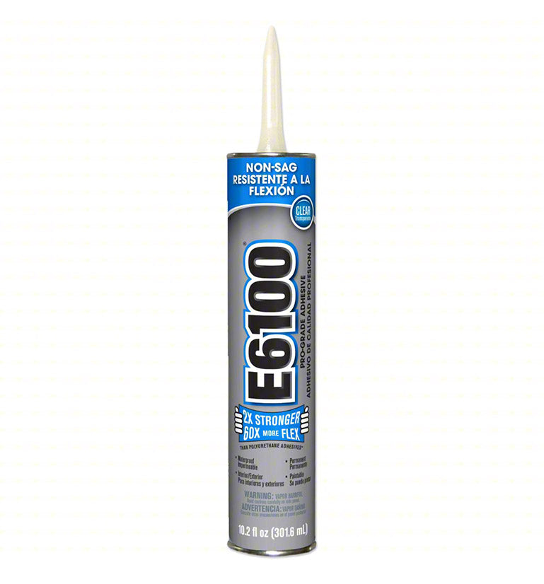 Eclectic E6100 Solvent Based Adhesive Clear 10.2 oz Cartridge